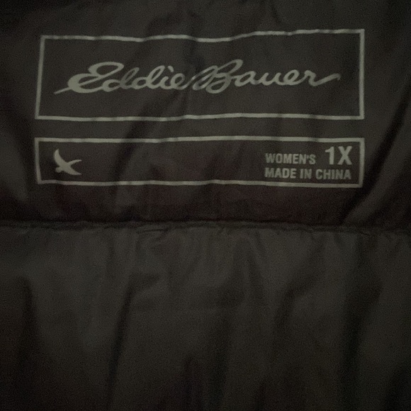 NWT Eddie Bauer Black Cirruslite Down Hooded Jacket Puffer - Picture 7 of 9